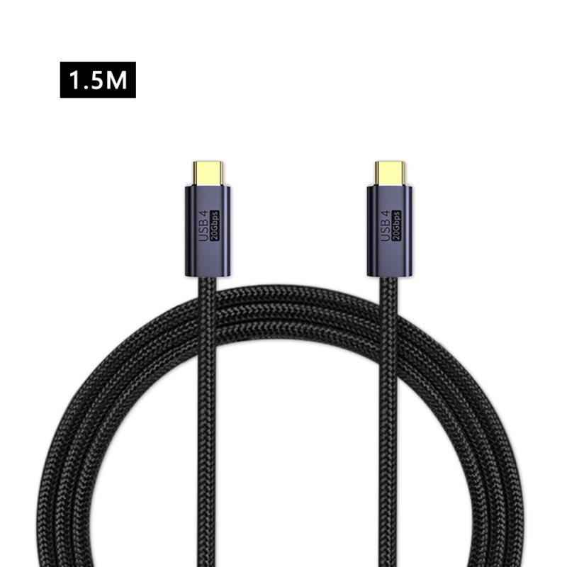Aluminum Alloy + Nylon Braided Wire Charging Cable Type-c To C 100w 20gb Charging Video 8k Display