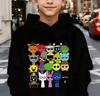 Novo Moletom Cartoon Sprunki para Crianças Jogo Incredibox Moletons Roupas de Meninos Meninas Pulôver com Capuz Primavera Crianças Tops de Manga Longa