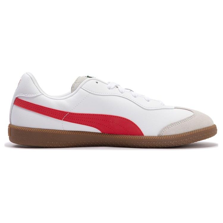 Puma King 21 It Round Toe Lace-Up Ic/In Soccer Shoes Men Soccer Shoes White Red 106696-06