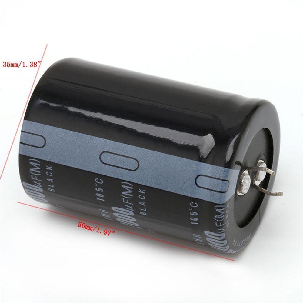 Black Electronic Components Electrolytic Capacitor Inline Capacitor 63V 22000UF Amplifier Sound