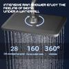 Double Water Inlet High Pressure Digital Display Shower Mixer Shower Set Copper Shower Head Rainfall Shower Rain Shower
