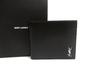 Authentic Saint Laurent Silver YSL Motif Black Leather Bifole Bill Wallet #a823  Refurbished