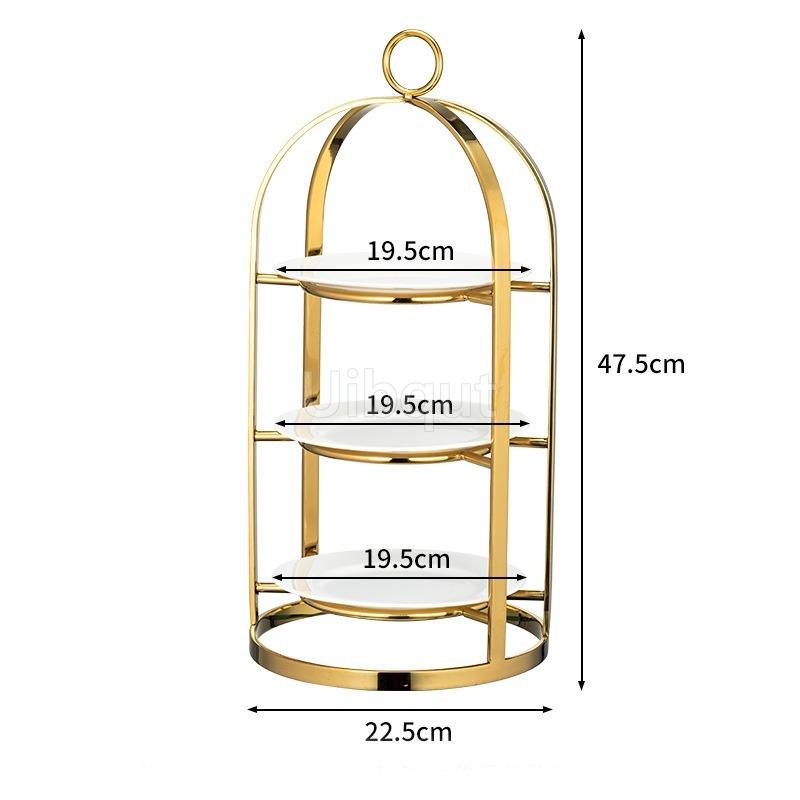 Stainless Steel Creative 3 Layer Afternoon Tea Snack Tea Desserts Break Display Show Stand Pastry Cake Rack Dessert Tableware