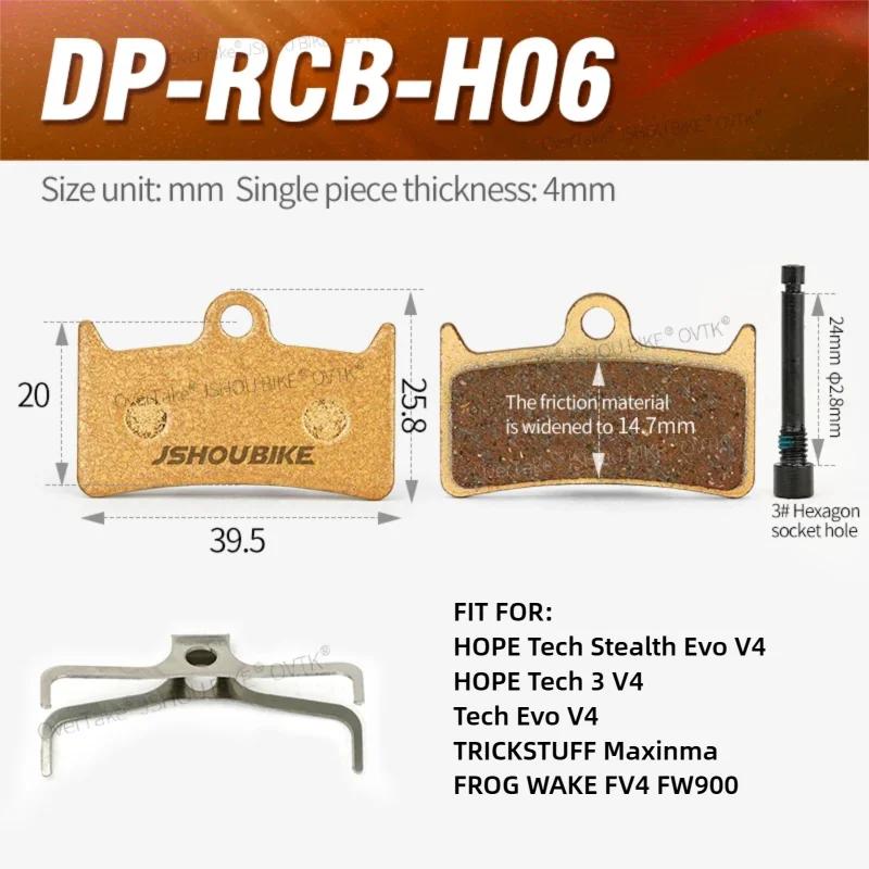 

JSHOUBIKE Hydraulic disc brake pads for HOPE Tech Stealth Evo V4/Tech 3 V4/Tech Evo V4 Maxinma FROG WAKE FV4 FW900 RCB H06 1PAIR