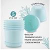 10 Inch Plastic Round Flower Pots with Tray for Home Planters, Terrace, Garden Etc | Pack of 05 | Blue | for Home Indoor & Outdoor Gardening Plants
