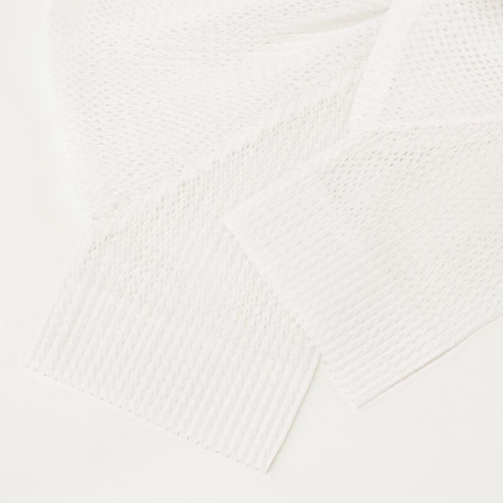 PLEATS PLEASE White PP51-F0253 Mesh Cardigan Tops 3 whiteUsed