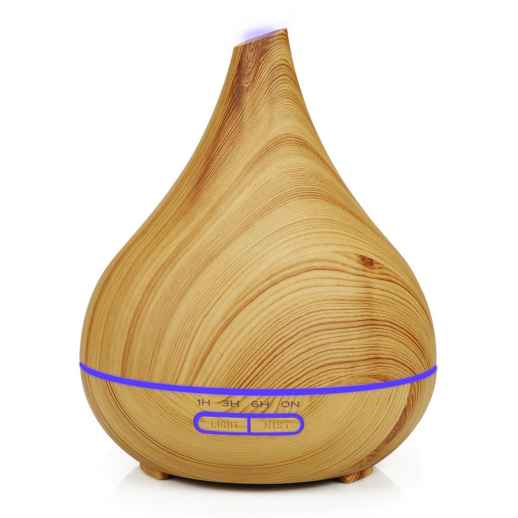 Wood Grain Aroma Diffuser & Humidifier with Small Spout - Indoor Air Purifier Atomizer.
