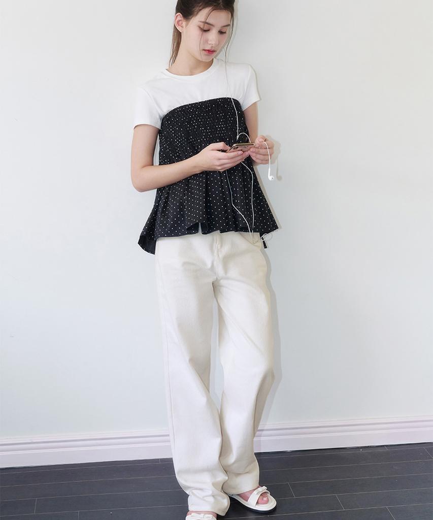 Alkialka Wide Cotton Pants (Ivory)