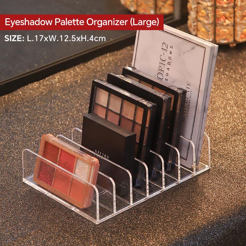 2PCS 7-Compartment Makeup Organizer Desktop Eye Shadow Palette Display Box Makeup Blush Cosmetics Shelf Make Up Tools Storage Holder