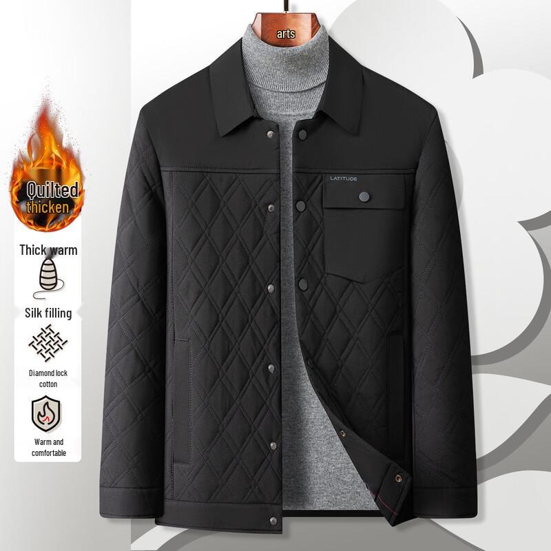 

Мужская стеганая хлопковая куртка в стиле business casual с воротником MONTAGUT 3XL /56