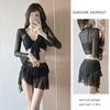 Swimsuit Korean White Fairy Four-piece Women's Bikini Vacation Seaside Long-sleeved Hot