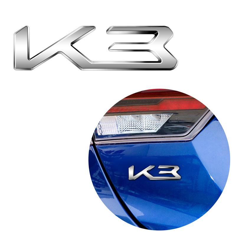 For K3 K5 K8 Lettering Emblem Forte Cerato Optima Sorento Sportage GT Line Car Metal Badge Logo Body Decals Rear Sticker