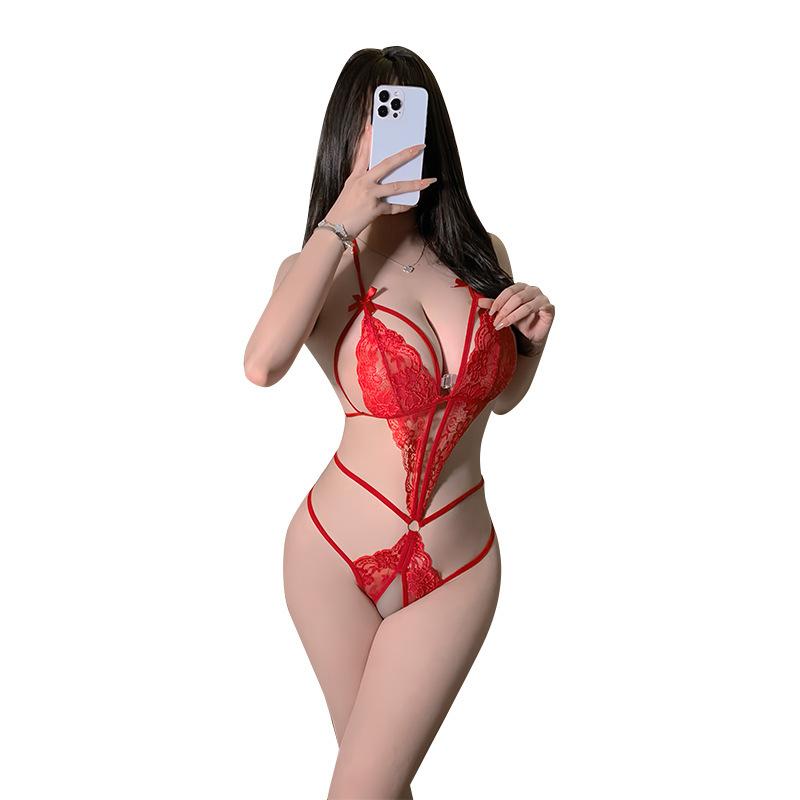 Sexy Night Fans Heiß Kostenlos Uniform Hohl Pyjama Set Onesie Sexy Dessous Verführung Spitze