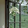 1 Stück Sonnenfänger aus Buntglas mit Maiglöckchen-Motiv, leuchtende Farbe, auffällige Fensterdekoration für jedes Zimmer, Fenster, Garten im Freien