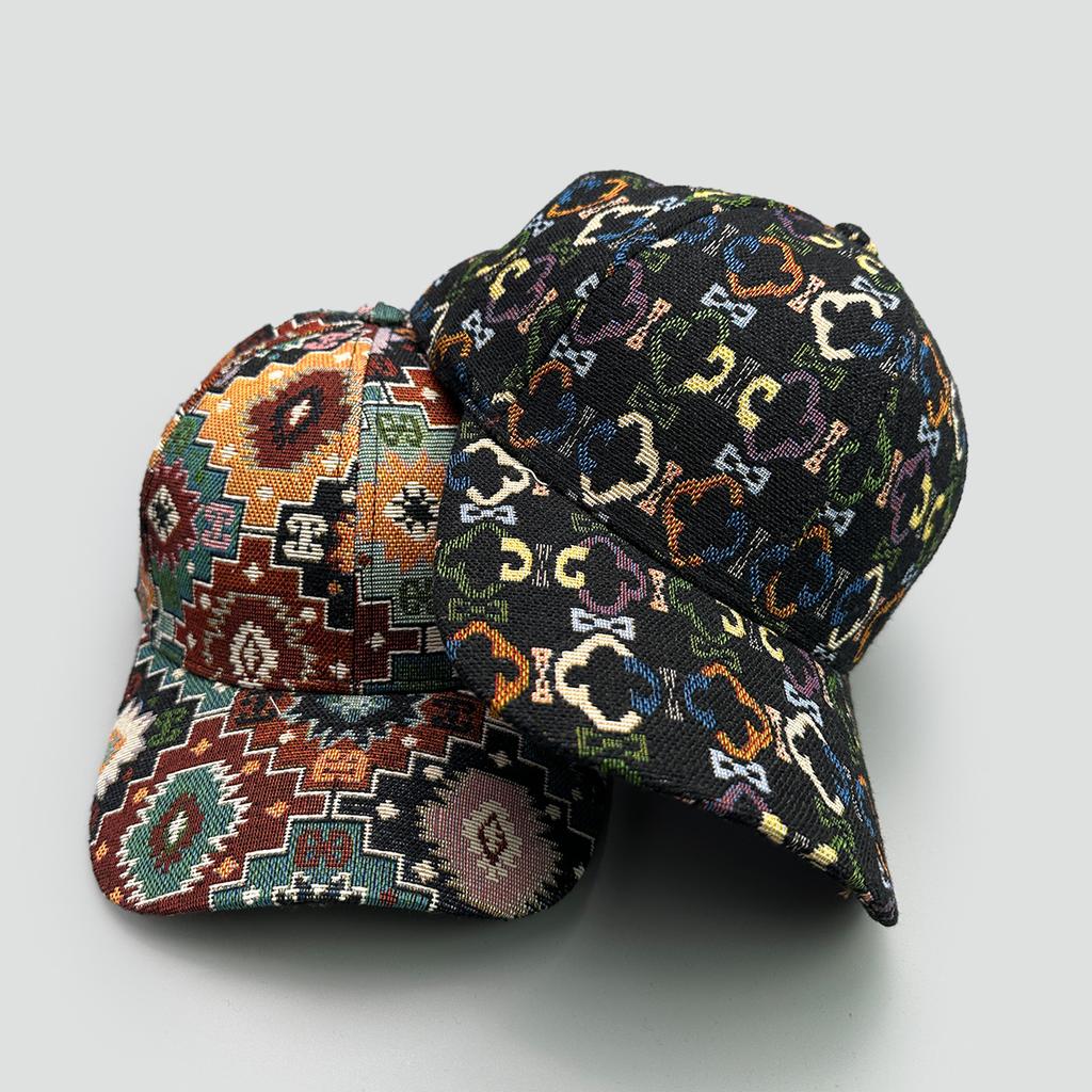 Ethnic Style Retro Pattern Baseball Cap Men'S And Women'S Sunshade Hard Top Casual Personality Versatile Cap