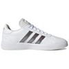 Adidas Neo Grand Court Lightweight Slip Resistant Durable Low Top Skate Shoes Women Sneakers White Silver HR0248