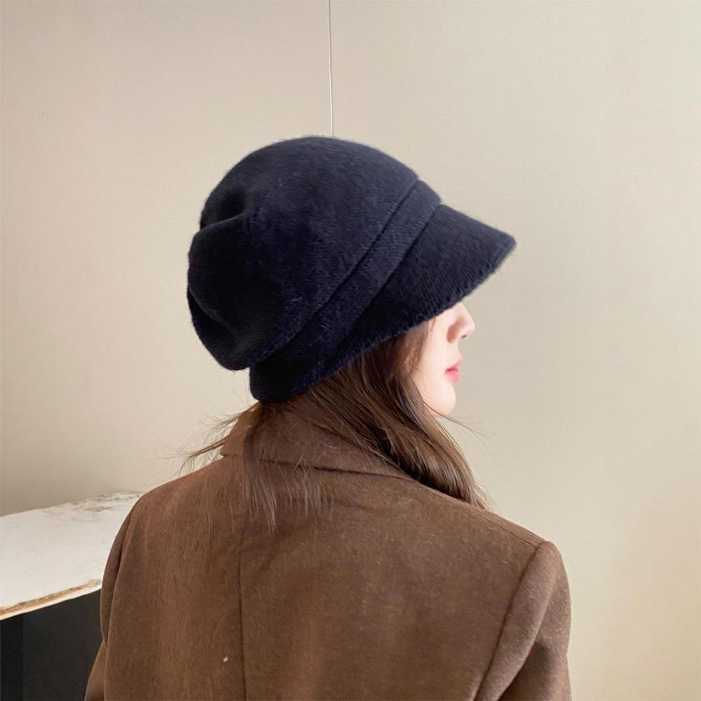 Ear Protection Knited Beanie Velvet Wool Pullover Hat Breathable Pile Cap  Winter Autumn