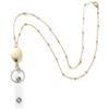 Retractable Badge Reel Lanyard Id Card Holders Plastic Chain Necklaces Keychain Clip For Women Men Employee