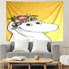 Moomin Print Tapestry, Backdrop, Easy Setup, Ideal for Bedroom, Office & Living Room, with Aesthetic Wall Hanging Decor.