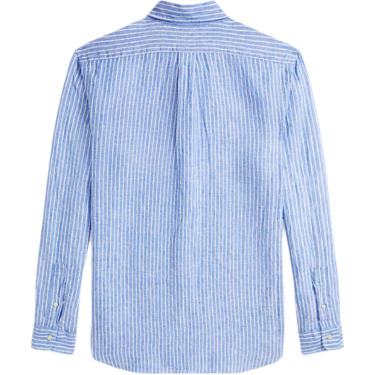 Polo Ralph Lauren Striped Single-Breasted Loose Long Sleeve Shirt Men Shirts Blue MNPOWOV16824211-400