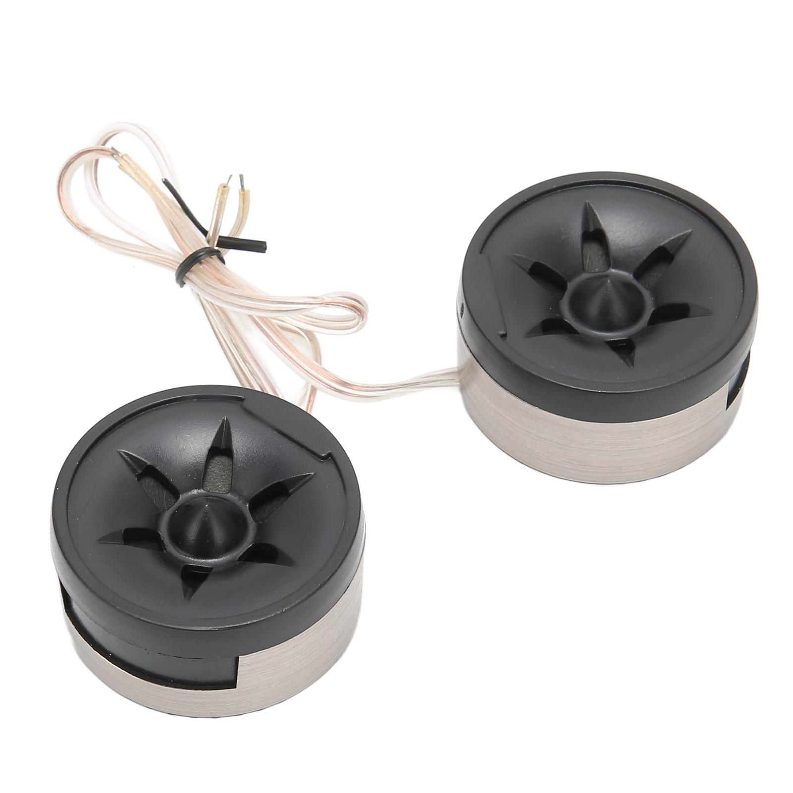 

2PCS 350W Mini Dome Tweeter Round Speaker Stick On Black Universal Automobile Audio System