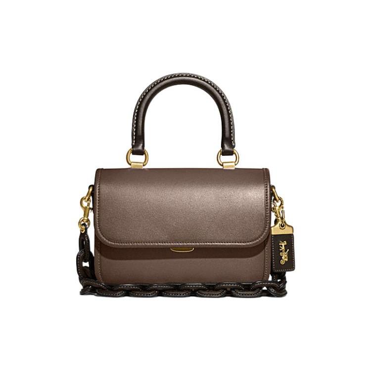 New COACH Rogue Cow Leather Shoulder Bag Crossbody Bag Handbag Small Size Women's Dark Brown C6860-B4VIZ