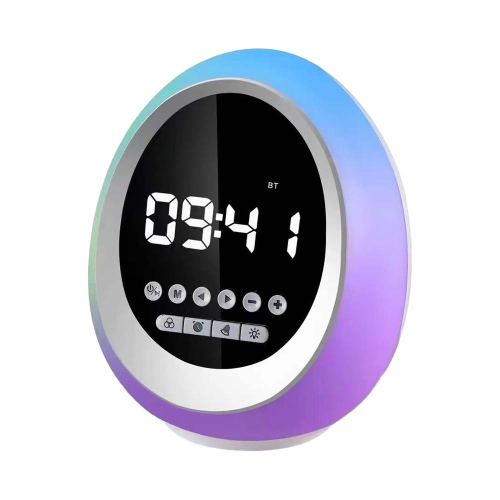 

P13 Будильник с подсветкой 1200 мАч Цифровой будильник Bluetooth-совместимый динамик с FM-радио Цветной ночник Type A