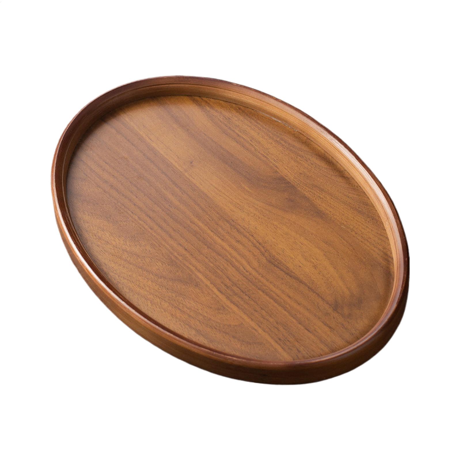 

Round Wooden Serving Tray 25cm Wood Platte Decorative Tray for Coffee Home Table Breakfast Dinner Tea Food Tray Kitchen tools China Mainland