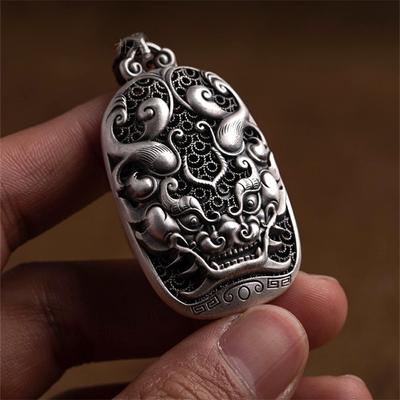 Ciondolo Ricchezza Per Uomo Donna Gioielli Di Alta Qualità 925 Argento Catena Collana Uomo Donna Personalità Regalo Creativo Amico