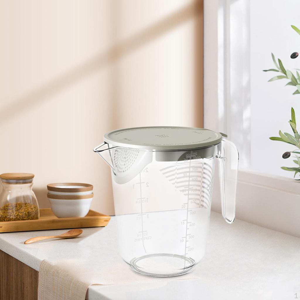 1000 Ml Measuring Cup, Tool with Comfortable Handle, Clear Liquid Bowl, for