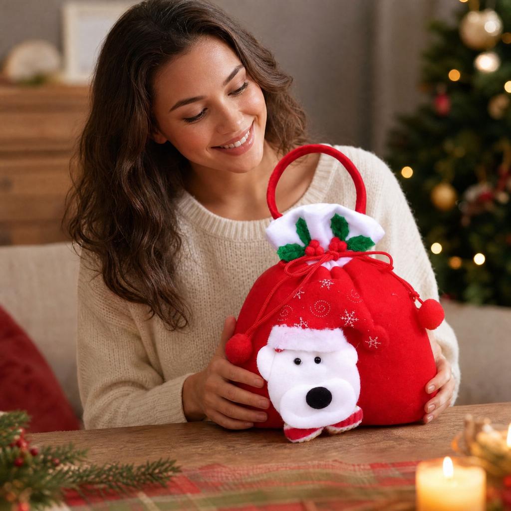 Christmas Gift Bags for Kids Design Small Candy Bags for Christmas Eve Party Bags
