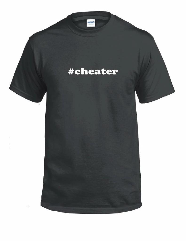 #cheater Hashtag Cheater Funny Gift White Black Cotton Tee Shirt