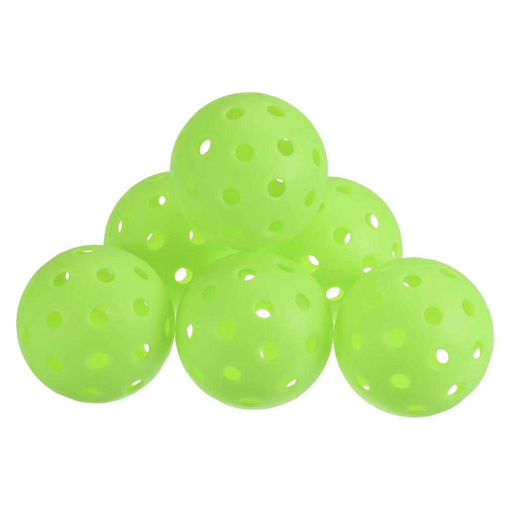 M METERXITY Outdoor Pickleball 6 Pieces 40 Holes Pickleball Indoor and Outdoor Pickleball Approved for Training Green (USAPA)
