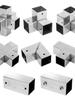 Stainless Steel 25x25mm 4-Way 90-Degree Square Tube Connectors