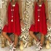 Women's Summer Solid Sleeveless V-Neck Lace Loose Dress
