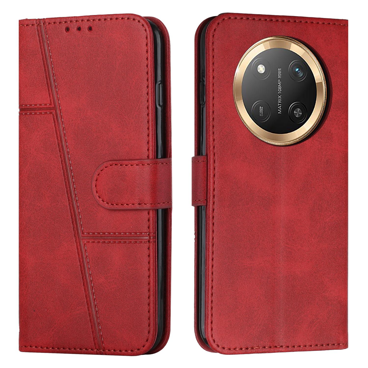 

For Honor Magic7 Lite 5G/X9c 5G/X60 Pro 5G Case Leather Stand Protective Phone Cover C
