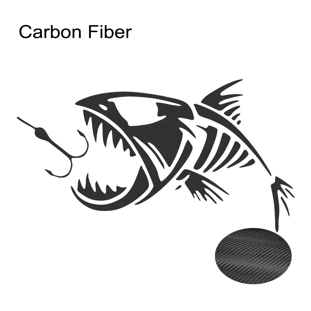 

Fishing Car Sticker Fish Skull Halloween Funny Vinyl Stickers Auto Exterior Decoration PVC Waterproof Decal Car Accessories 28.3x30cm