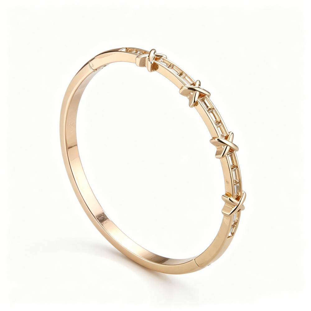 Alloy Bracelets Woman Bangle Zircon for Woman Golden Love Crystal Wedding Feminina Luxury Jewellery Gifts