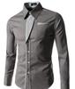 2023 Striped Multi-Color Slim Fit Men's Long Sleeve Shirt