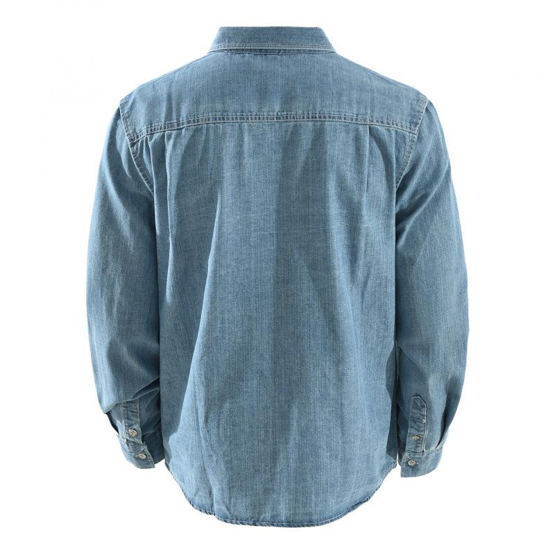 Spring and Autumn Long Sleeve Denim Shirt Trendy Men's Pure Cotton Casual Loose Comfortable Tops