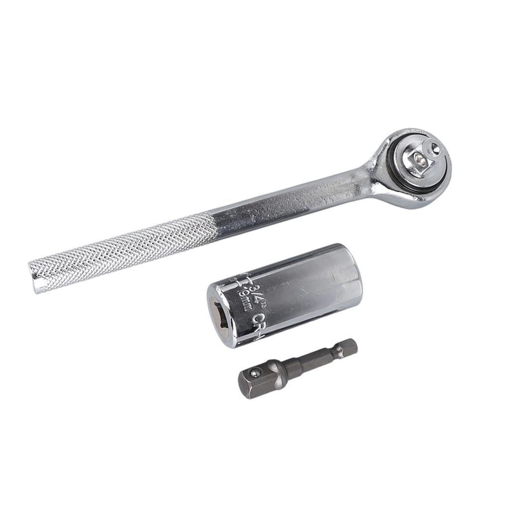 Socket Ratchet Wrench 7 To 19mm Universal Socket CVS High Strength Portable Ratchet Wrench Tool for Home Car Repair
