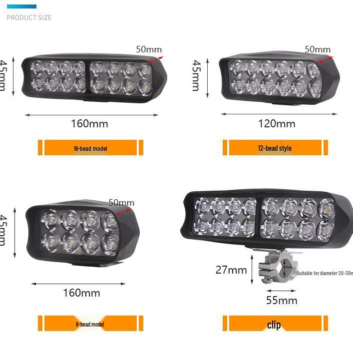 Super Bright LED Spotlight for Electric Motorcycle and Three-Wheeled Battery Vehicles, 12V-60V