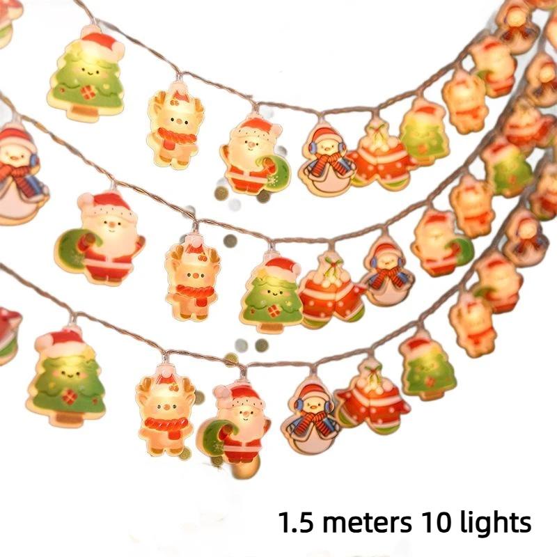 Christmas Led String Lights With Santa Snowman Reindeer For All Holiday Scenarios