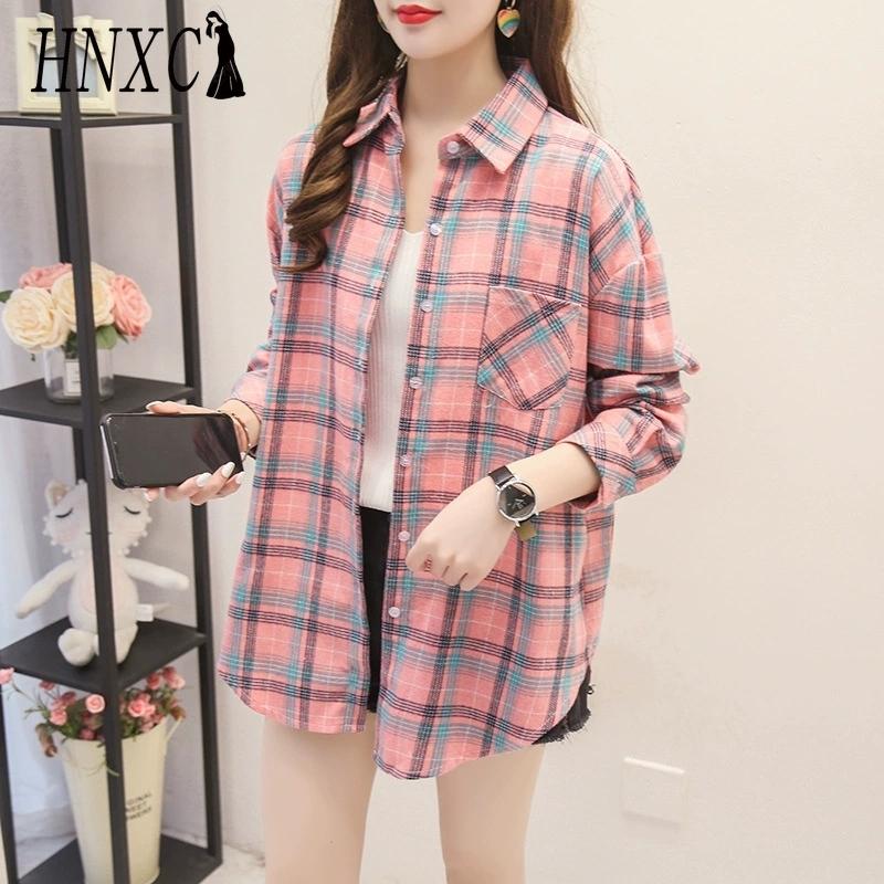 HNXC Women's Fashion Casual Long Sleeve POLO Neck Blouses & Shirts