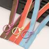 8pcs Random Color 20cm/7.8inch Colorful Nylon Zippers with Lifting Ring - DIY Sewing Craft and Tailor Supplies