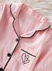 Baby Girls Satin Pajama Set, Pink Striped Long Sleeve Button Down Sleepwear Loungewear for 6M-3Y