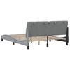 LED Bed Frame without Mattress Light Grey 160x200 cm Fabric