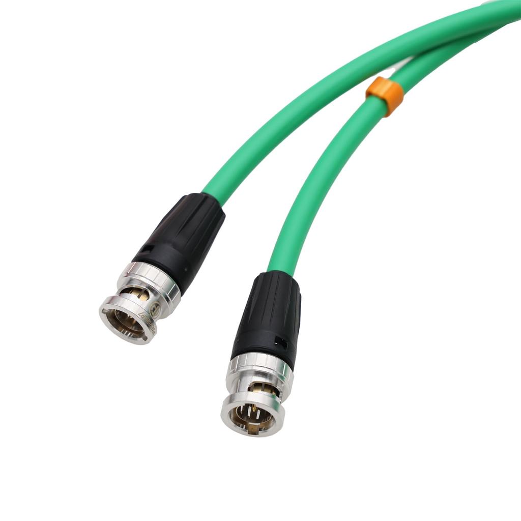 HT 12G 4K Raw SDI Coaxial Video Cable BNC to BNC Canare LV-61S 75 Ohm Flexible Shielded 10M Green for Camera Monitor