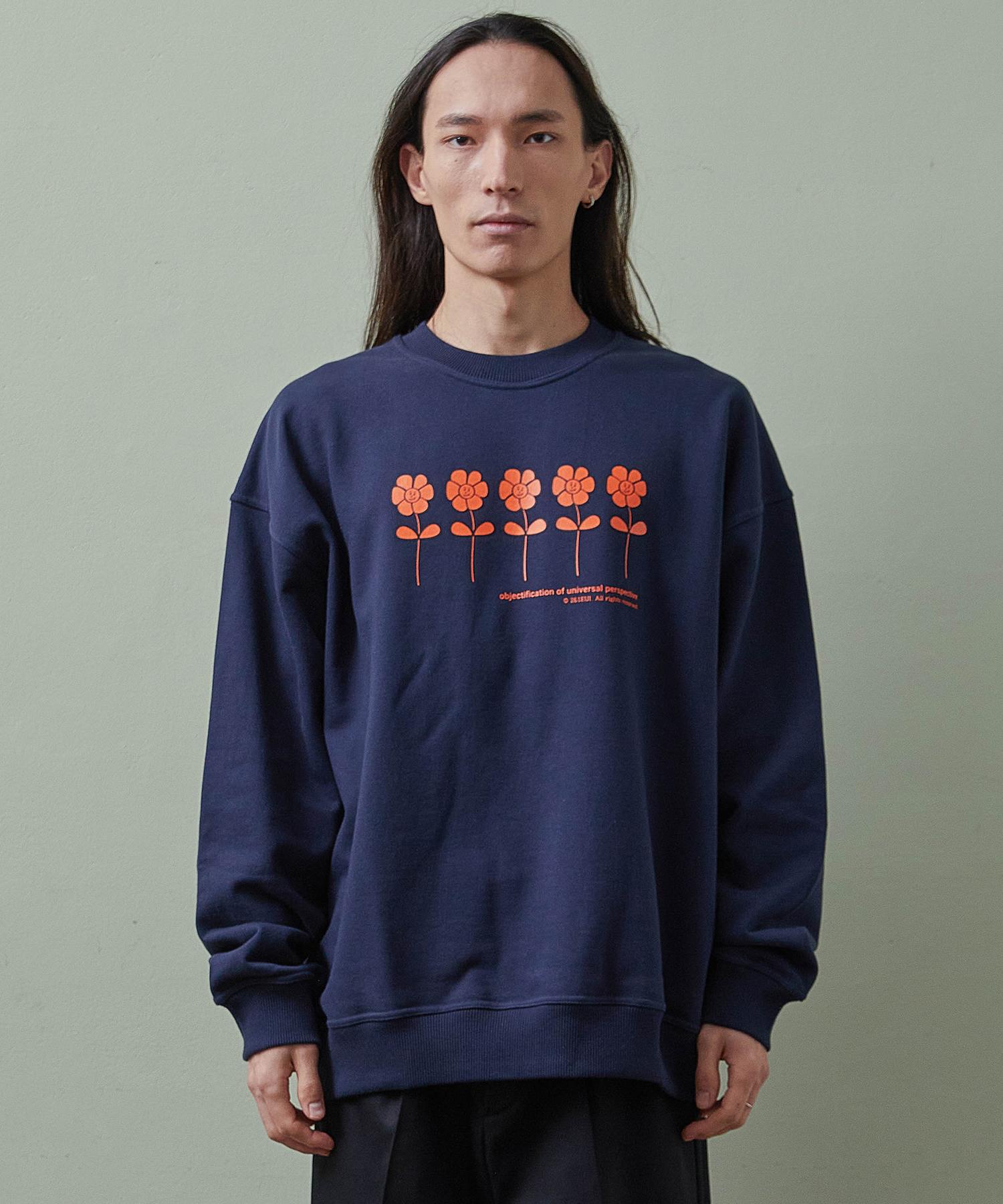261 Iui Orange Cosmos Sweatshirt Navy 1/Free