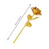 Goldene Rosen-Schaufigur | Geschenk zum Rosentag | Valentinstagsgeschenk für Freundin Freund Ehemann Ehefrau | Valentinstagsgeschenke